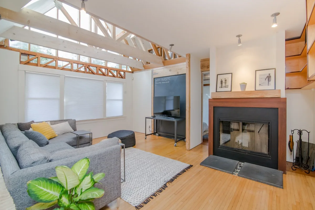 Cozy living room with warm lighting suggesting the feeling of home and belonging