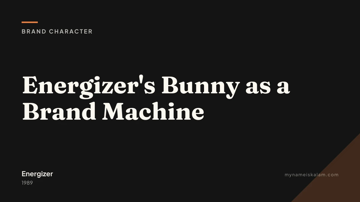 “Energizer's Bunny as a Brand Machine” — brand character case study title card (1989)