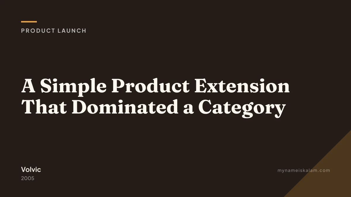 “A Simple Product Extension That Dominated a Category” — Volvic product launch case study title card (2005)
